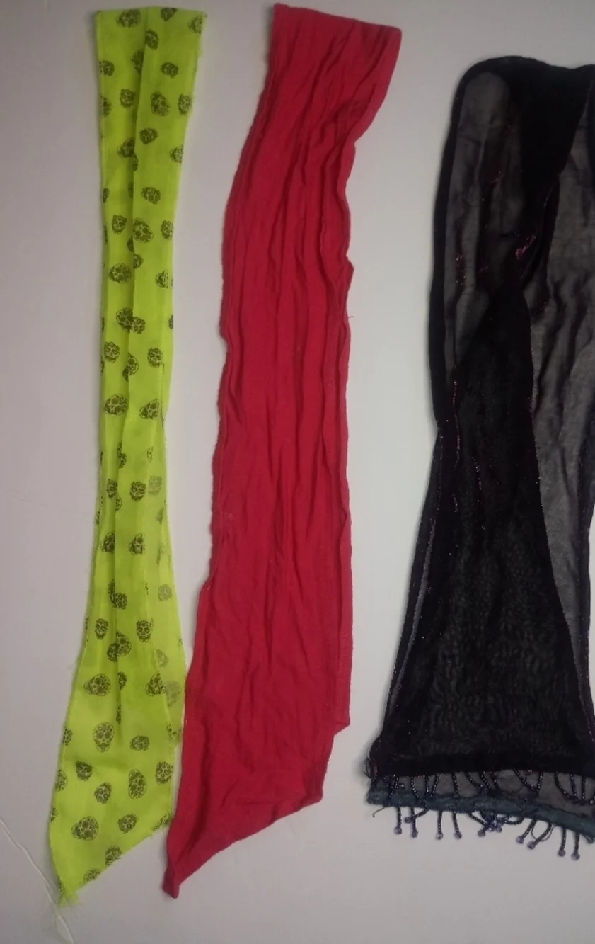 Set of 3 children's fabric waist tie belts